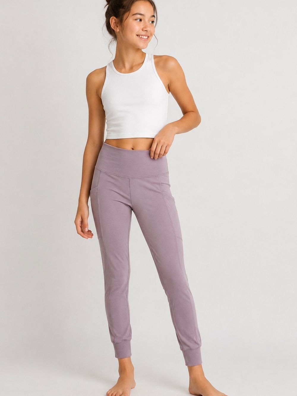 Ivivva by Lululemon Lavender High Rise Pocket Leggings Size 12